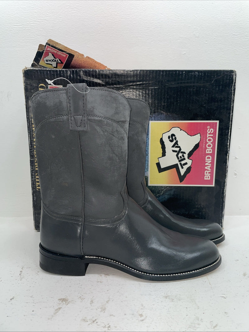 New Men’s Gray Texas Brand Cowboy Boots. 8802 10.5 10 1/2 D. 8-46