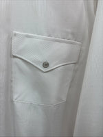 New Men’s White Horse White Long Sleeve Pearl Snap 3XL E-60
