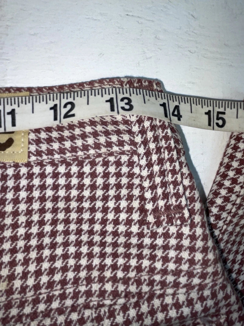New Vintage Red And White Checkered Lee Polyester Pants #2600362 SS-74