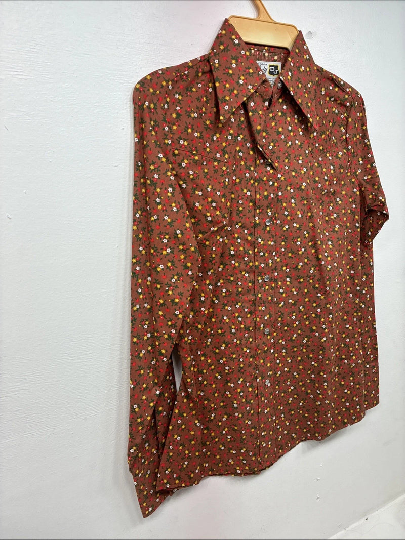 New Women’s Dickson Jenkins Floral Long Sleeve Pearl Snap Size 32 MM-50