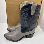 NEW Bronco brand Western Boots, Grey With Blue Tops, Men Size 5D.  #1-10