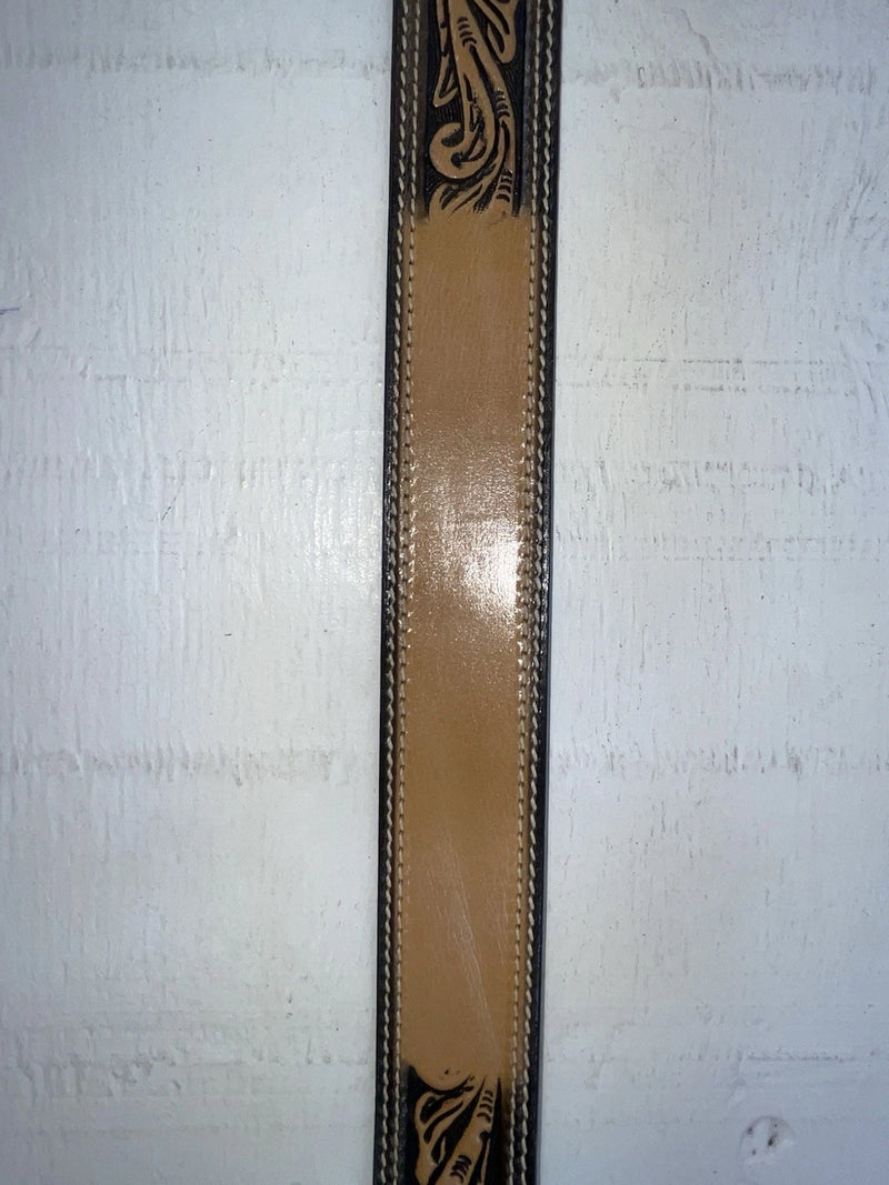 New Brown Genuine Leather Perkies Tooled 32” Belt #7512 NN-13 