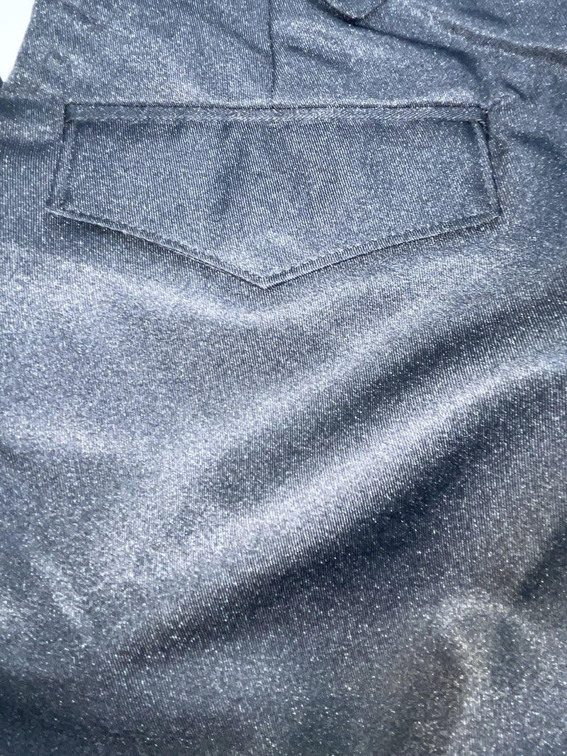 New Vintage Black Circle S Polyester Pants #CP4793 OO-98