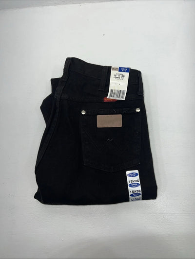 New Boys Cowboy Cut Wrangler Slim Fit Black Denim Jeans. 15x36 K-4