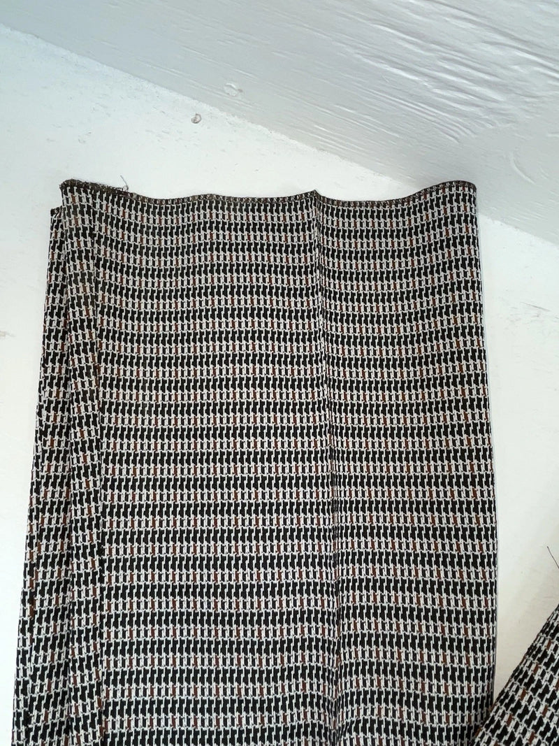 New Vintage Black Striped Panhandle Slim Polyester Pants #8076 OO-93