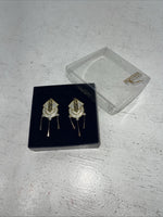New Women’s Montana Silversmiths Aztec Black Silver Gold Dangle Earrings. F-24