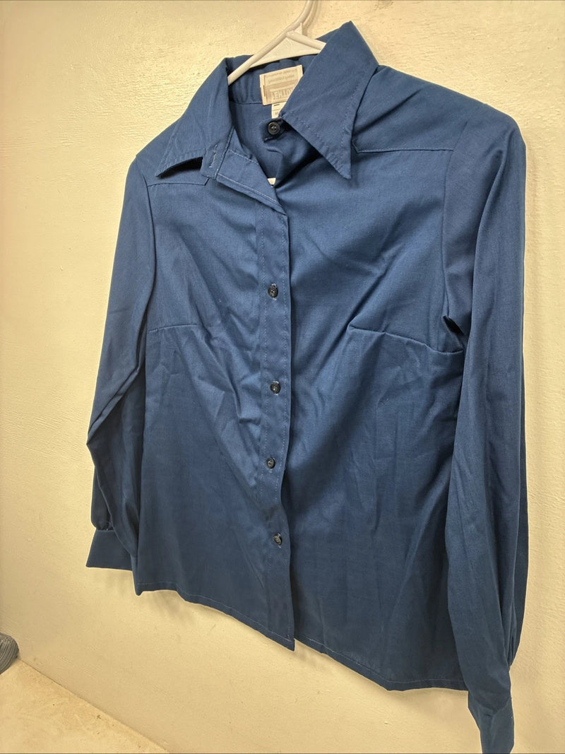 New Women’s Fenton Blue Long Sleeve Pearl Snap Size 30 YY-20