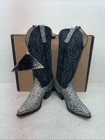 New Women’s Gray Snake Skin Capezio Cowboy Boots. L 425 5 M. 2-152