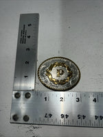 New Women’s Montana Silversmiths Gold Silver “P” Belt Buckle. 5000P A-105