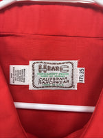 New Men’s H Bar C Simple Red Long Sleeve Pearl Snap 17.5 X 35 XL R-58