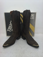 New Men’s Brown Texas Brand Cowboy Boots. 7621 8 D. 1-116
