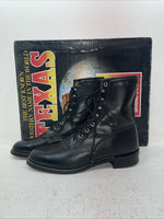New Men’s Black Lace Up Texas Brand Cowboy Boots. 8850 9 D. 4-91