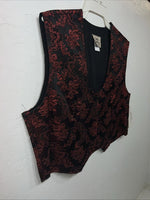 New Women’s 1849 Authentic Ranchwear Red Show Vest XXL #77872 UU-17