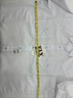 New Men’s ELY Cattleman White Long Sleeve Pearl Snap 16.5 X 34 Large X-38