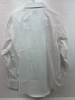 New Men’s ELY Cattleman White Designed Long Sleeve Pearl Snap 17 X. 35 XL R-34