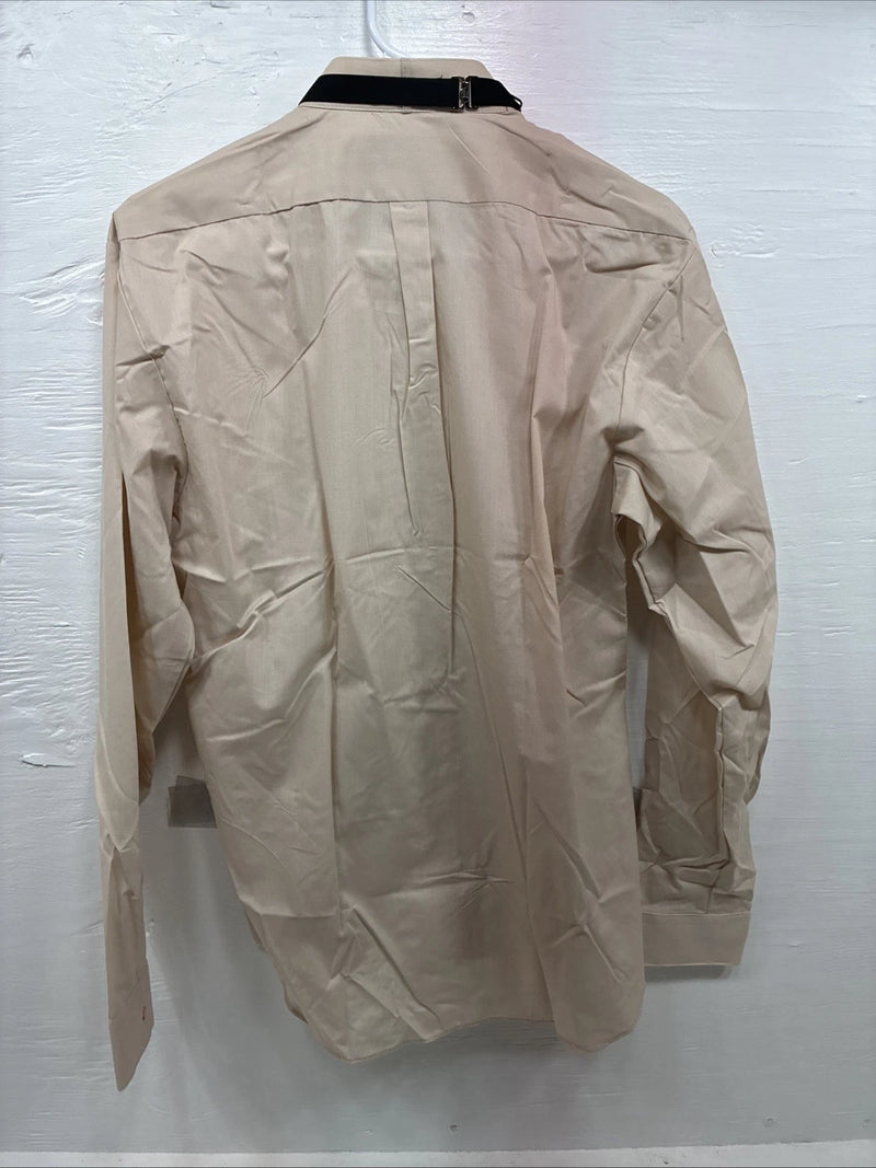 New Wayne Scott Tan Long Sleeve Button Up English Shirt Large X-77