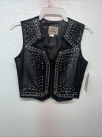 New Women’s 1849 Authentic Ranchwear Black Star Western Show Vest XXS WW-76