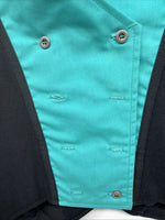 New Women’s Cowboy Threads Black Blue Long Sleeve Button Up Size Large TT-140