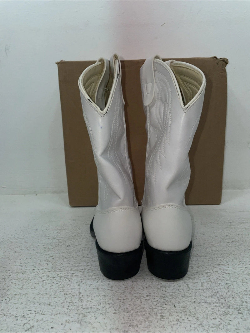 New Kids White Bronco Cowboy Boots. C 1897 13 D. 23-60