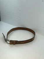 New Brown Genuine Leather Chambers Wildlife Tooled 30” Belt #6381 Z-167