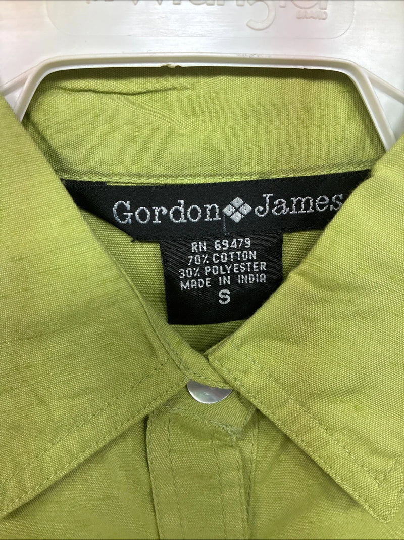 New Women’s Gordon James Green Short Sleeve Button Up Small LL-19