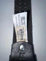 New Black Genuine Leather Nocona Silver Stud 32” Belt #N1311999 Z-133