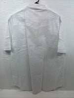New Men’s ELY Cattleman Simple White Short Sleeve Pearl Snap 18.5 2XL M-74