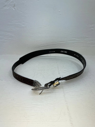 New Brown Genuine Leather Acme Tooled 28” Belt #5022 JJ-163