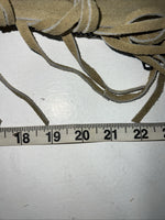 NOS Tan Equi-grip Show Chaps XL With Fringe Adjustable Waist 33” I-77