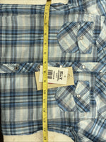 New Girls Cumberland Blue Plaid Long Sleeve Pearl Snap Size 1 YY-1