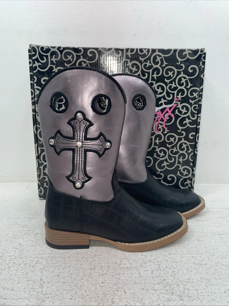 New Children’s Purple Blazin Roxx Cowboy Boots. 4451201 12.5 12 1/2. 23-48