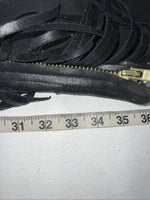 New Black 1849 Authentic Ranchwear Chaps With Fringe Adjustable Waist 30” N-46