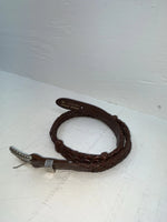 New Brown Genuine Leather Braided Rope 28” Belt #02/4703 JJ-48