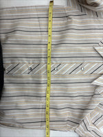 New Women’s Ranch Tan Stripe Long Sleeve Pearl Snap Size 34 MM-4