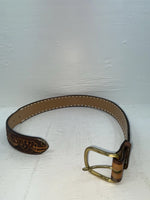 New Blue Genuine Leather Longhorn Tooled 30” Belt #82829 NN-39