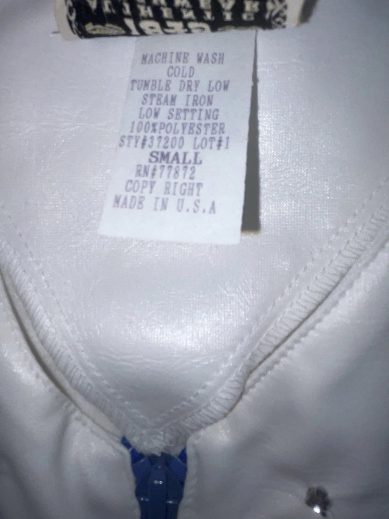 New Kids Blue White And Stars 1849 Cut Off Zip Up Vest S #77872 3B-66