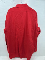 New Classix Red Long Sleeve Button Up English Short 18-18.5 2XL X-81