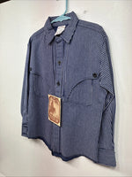 New Kids Denver Blue Stripe Long Sleeve Button Up Size 8 DD-135