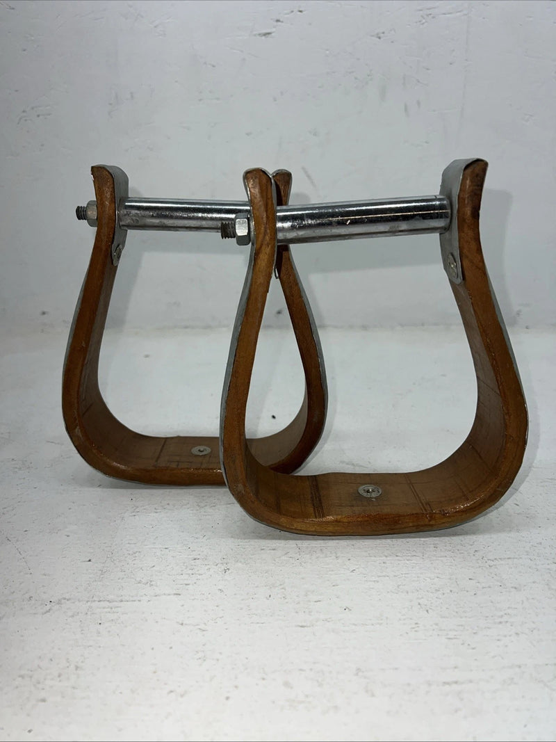 New Metal Bound Wood Stirrups #57-1334 FF-14