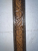 New Brown Genuine Leather Wright Tooled 20” Belt #10235 NN-92