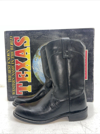 New Women’s Black Texas Brand Cowboy Boots. 4400 7 M. 18-58