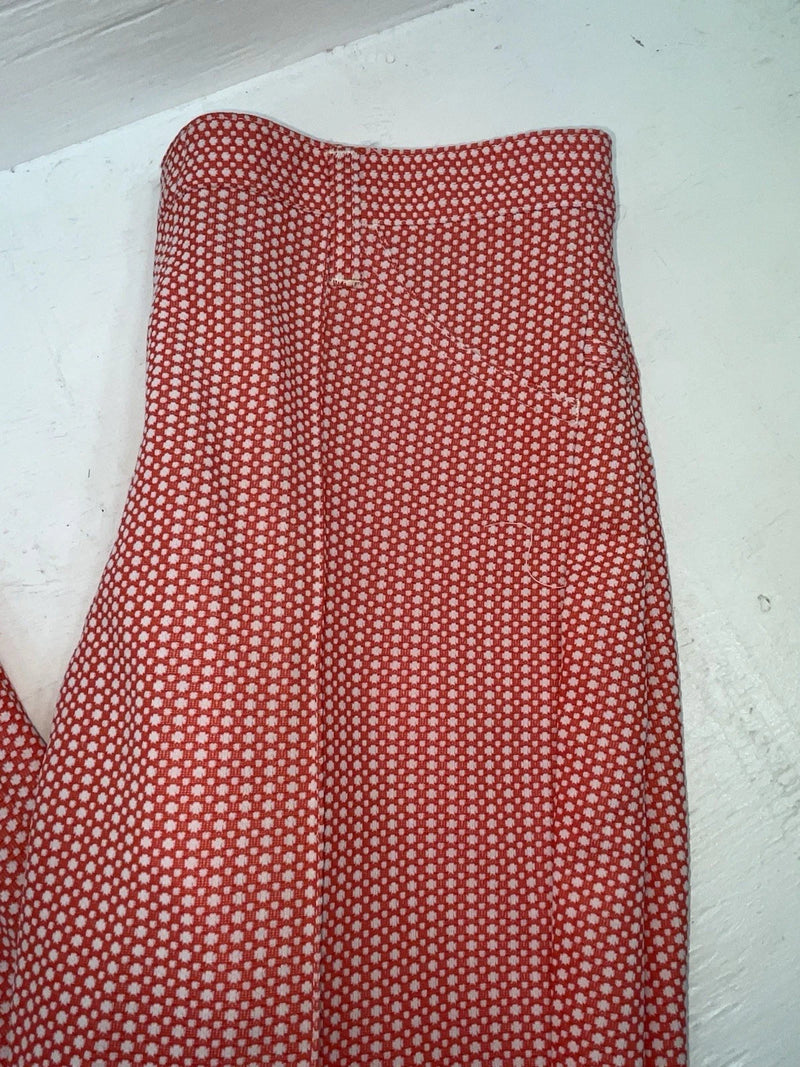 New Vintage Red Polka Dot Panhandle Slim Polyester Pants #8022 XX-59