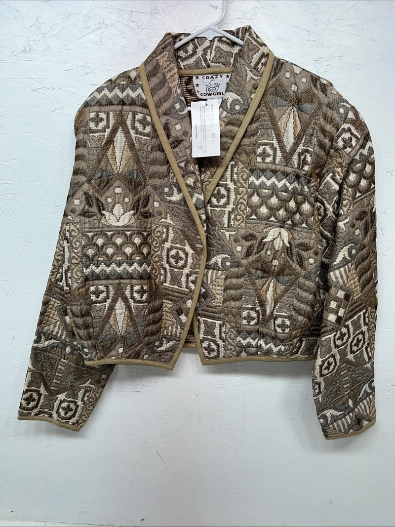 New Women’s Brown Crazy Cowgirl Pullover Jacket #CCJ-21 XL UU-3