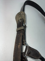 New Brown Leather Full Horse Show Halter Silver Buckles 3C-16