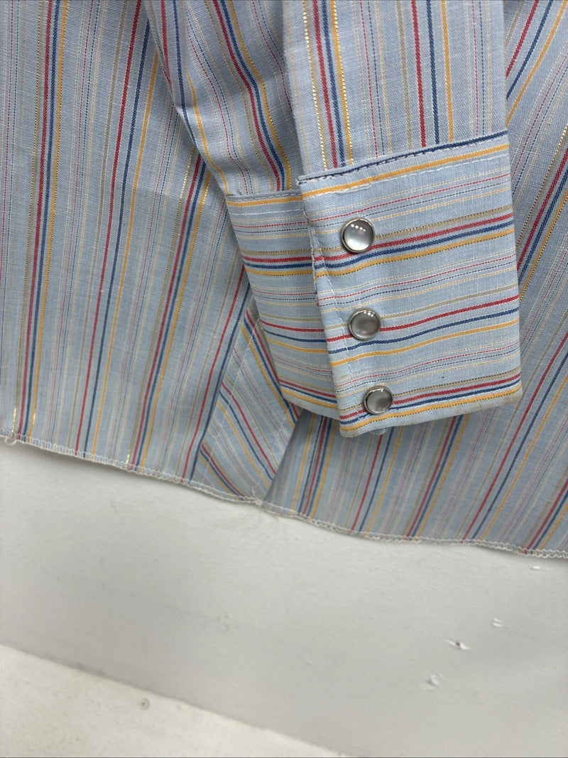 New Women’s Dickson Jenkins Multicolor Long Sleeve Pearl Snap Size 34 KK-100