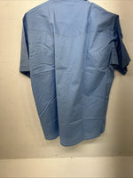 New Mens Blue ELY Cattleman Short Sleeve Pearl snap Shirt. 17 XL S-1