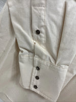 New Men’s Brooks & Dunn Tan Gray Design Long Sleeve Pearl Snap 16.5 Large V-25