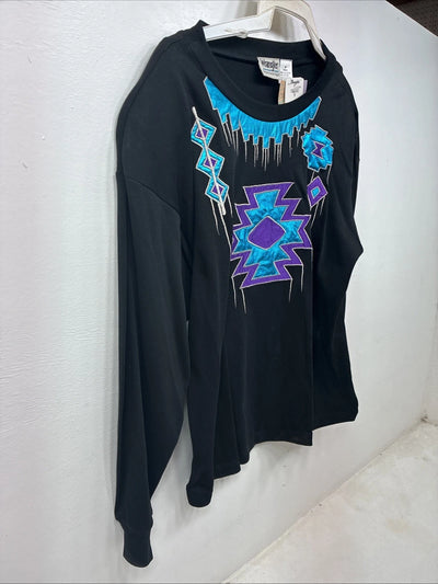 New Women’s Wrangler Black Designed Long Sleeve Short With Pads Medium TT-121