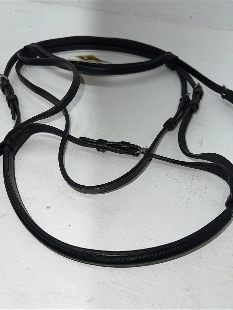 New Equiroyal Black Brown Full English Bridle With Reins #21-9556 Y-28