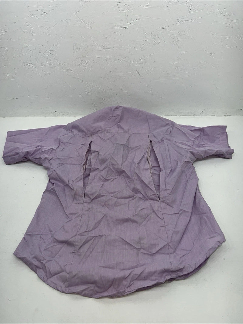 New Women’s Purple EQUISTAR Short Sleeve English Riding Shirts 42 465083 G-42